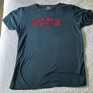 Navy blue Roma Italia tshirt- Serigraphy - xl